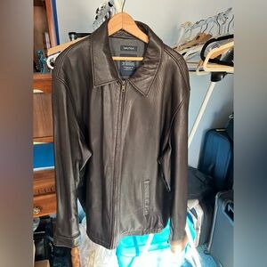 Nautica Leather jacket- Men’s- 48
